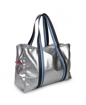 Sac Week End en Cuir "Argent"
